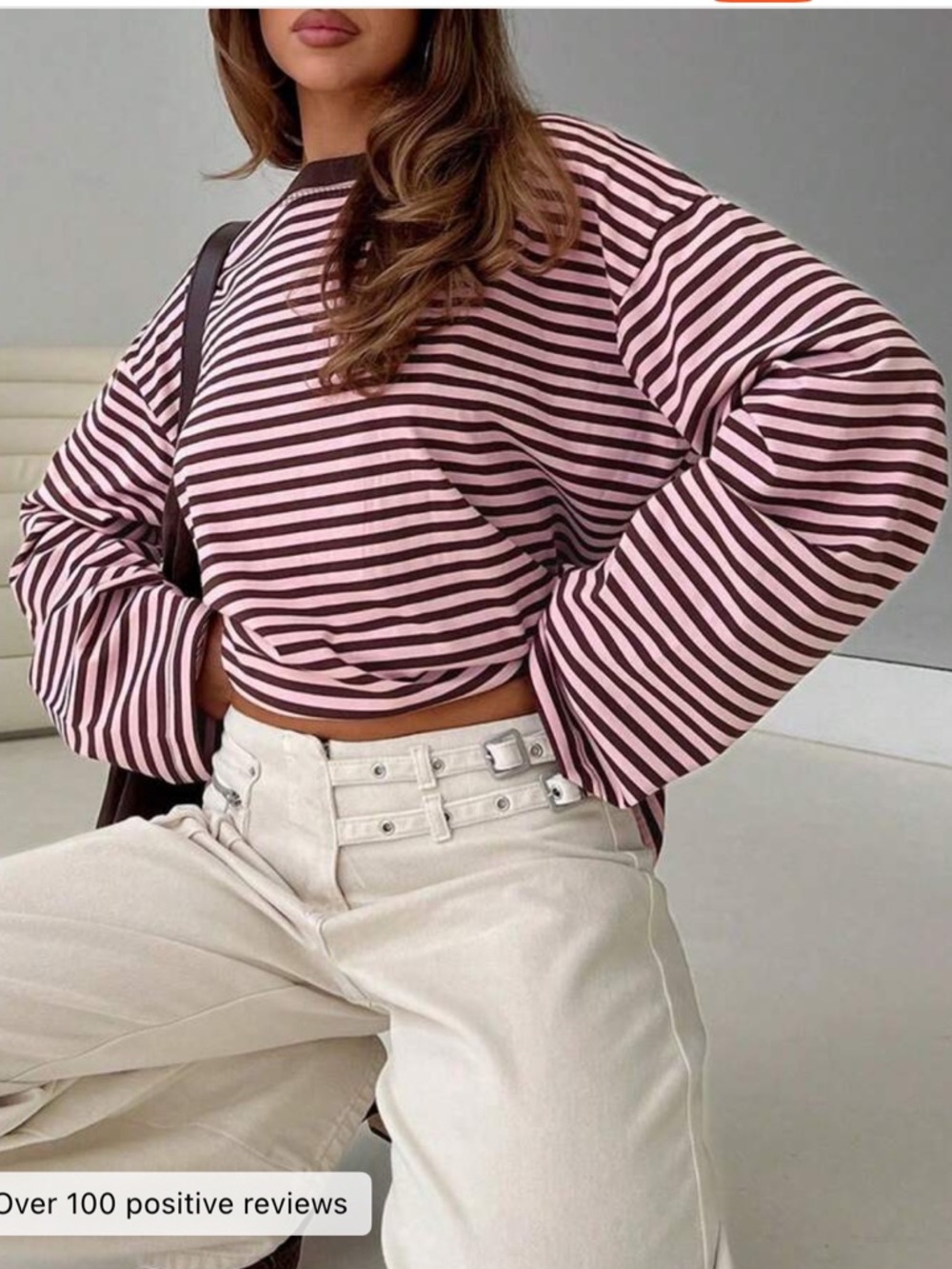 Oversized striped shirt